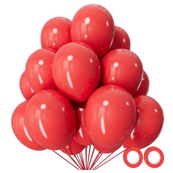 No brand Other - 110pcs Coral Red Balloon 12 Inch, Coral Red Latex Balloons